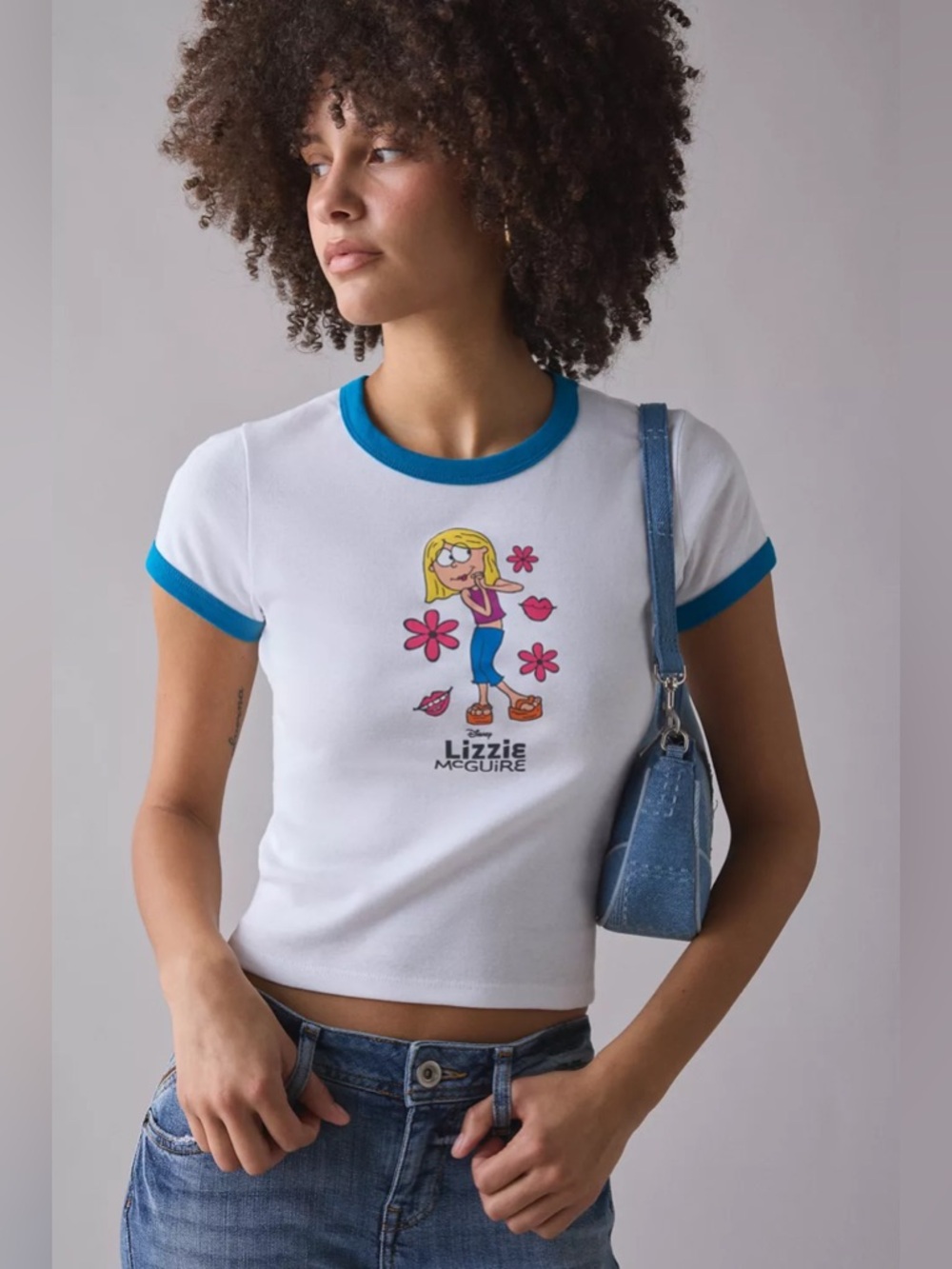UO Lizzie McGuire Graphic Ringer Baby Tee